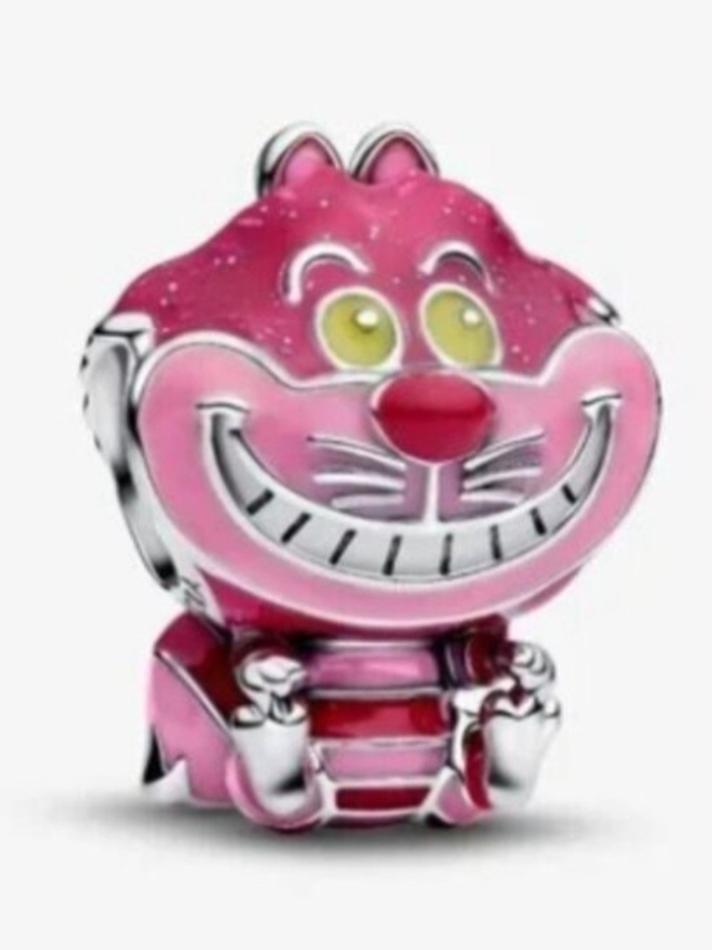 Rare Pandora Disney Alice in Wonderland Cheshire Cat Charm 925 Sterling Silver